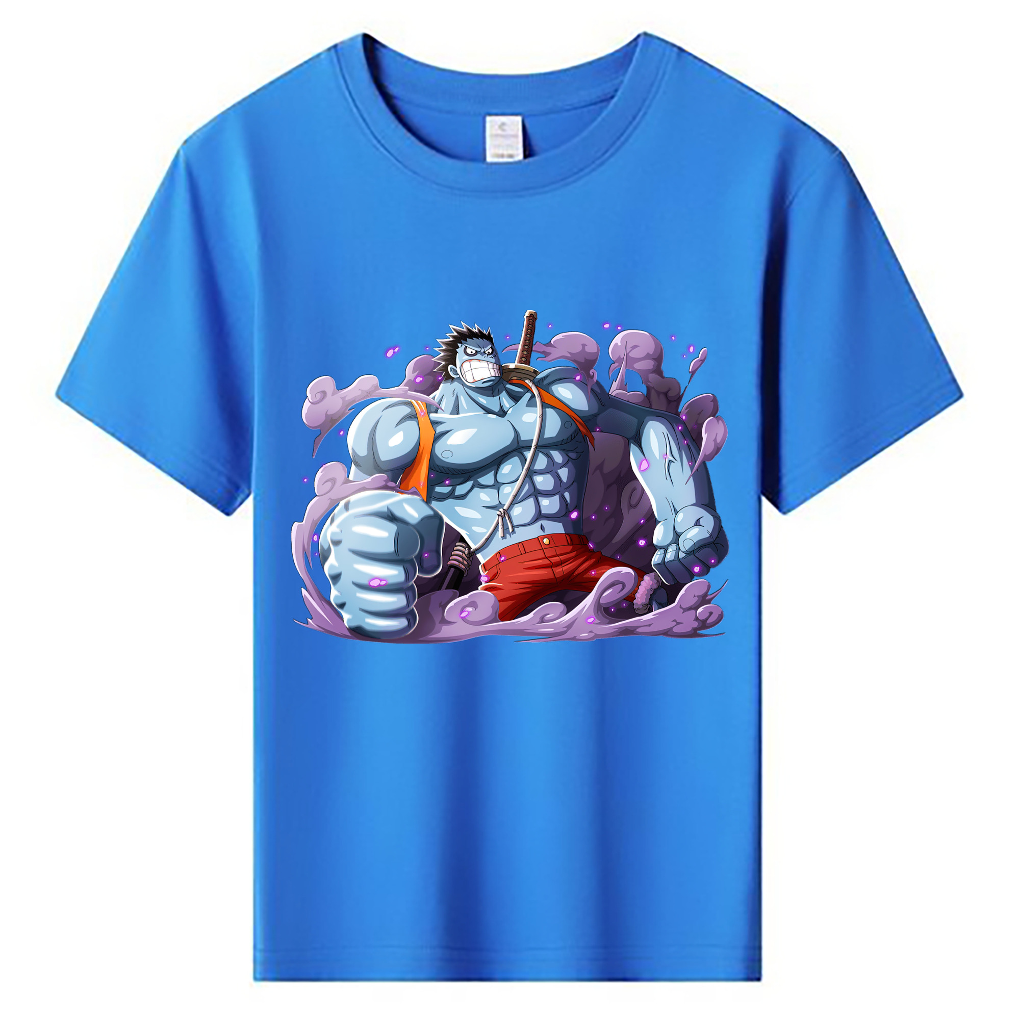ワンピース モンキー・D・ルフィ ONE PIECE Monkey D. Luffy 綿100％キッズTシャツ（フロントプリント）